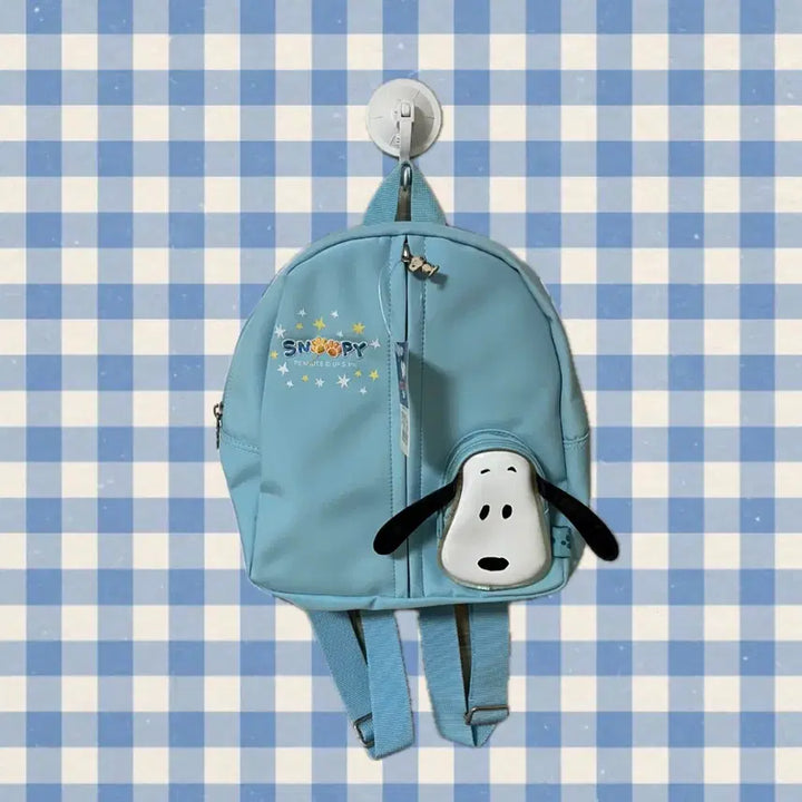 [BUNJANG] Peanuts Snoopy Sky Blue Mini Backpack / 고전문구 Peanuts 피너츠 스누피 하늘색 미니 가방 백팩 유치원 가방
