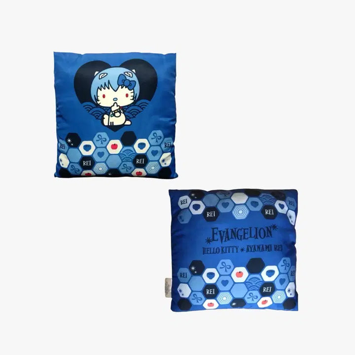 [BUNJANG] Evangelion Rei Kitty Collaboration Cushion / 에반게리온 레이 키티 콜라보 양면 쿠션