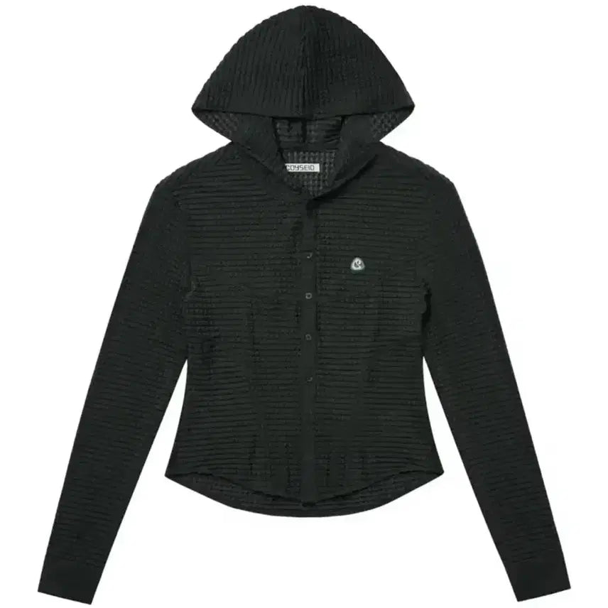 [SOLD OUT] 코이세이오 라운드 후디 후드 셔츠 차콜 가디건 coyseio