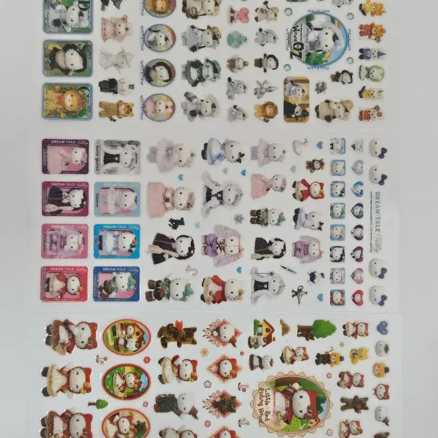 [BUNJANG] Hello Kitty Classic Fairy Tale Sticker Set / 고전 헬로키티 동화 스티커 3종 세트