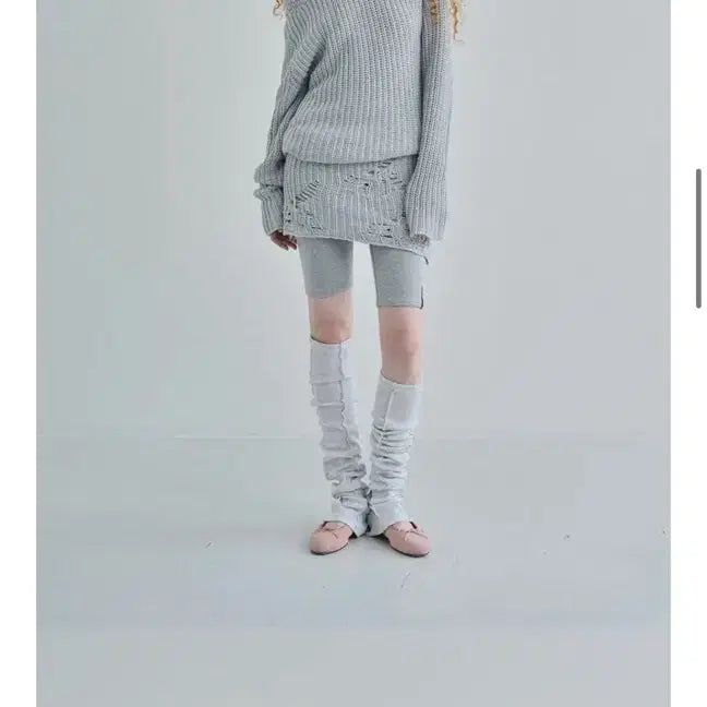 [BUNJANG] Our Solty Damage Net Mini Dress / Gray / 아우어솔티 Damage Net mini dress / Gray