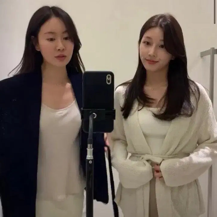 [BUNJANG] SIEHMELLO Linen Belted Cardigan Navy / 시에 멜로 리넨 벨티드 가디건 네이비