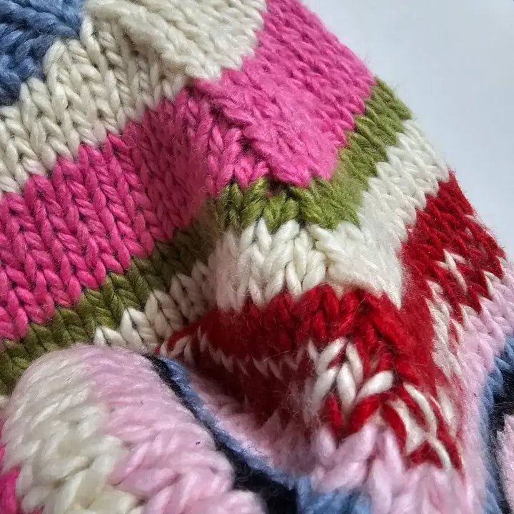 [BUNJANG] Colorful Striped Knit Sweater / 컬러풀 스트라이프 니트 스웨터