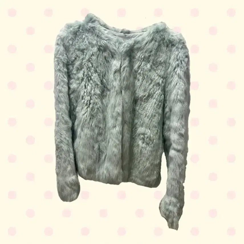 [BUNJANG] Vintage Mint Fur Jacket / 빈티지 민트 퍼자켓