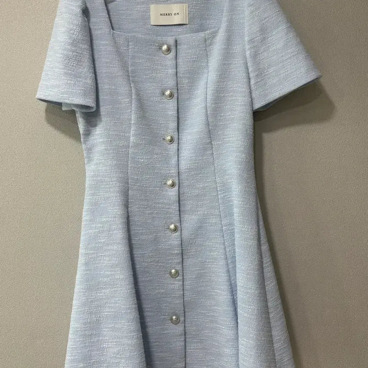 [BUNJANG] Merion Sky Blue Tweed Dress / 메리온 하늘색 트위드 원피스 (새상품)