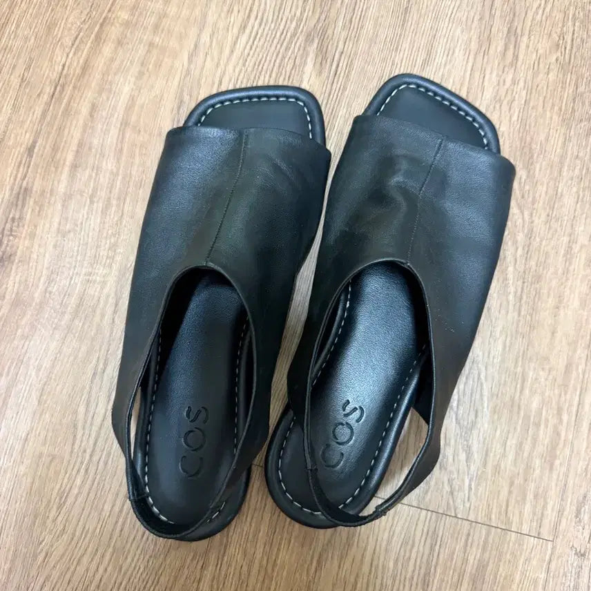[BUNJANG] COS Leather Open-Toe Sandals Black Size 38 / 코스 레더 오픈토 샌들 블랙 38사이즈