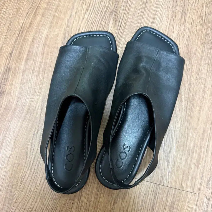 [BUNJANG] COS Leather Open-Toe Sandals Black Size 38 / 코스 레더 오픈토 샌들 블랙 38사이즈
