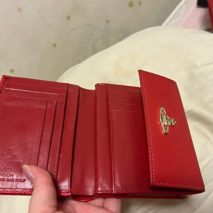 [BUNJANG] Vivienne Westwood Red Wallet / 비비안웨스트우드 레드 반지갑