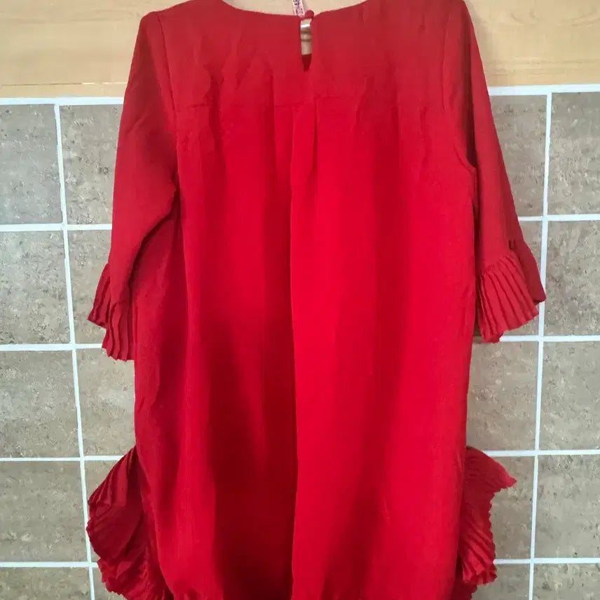 [BUNJANG] Red Frill Dress/Blouse / C 빨간색 프릴 원피스겸 블라우스