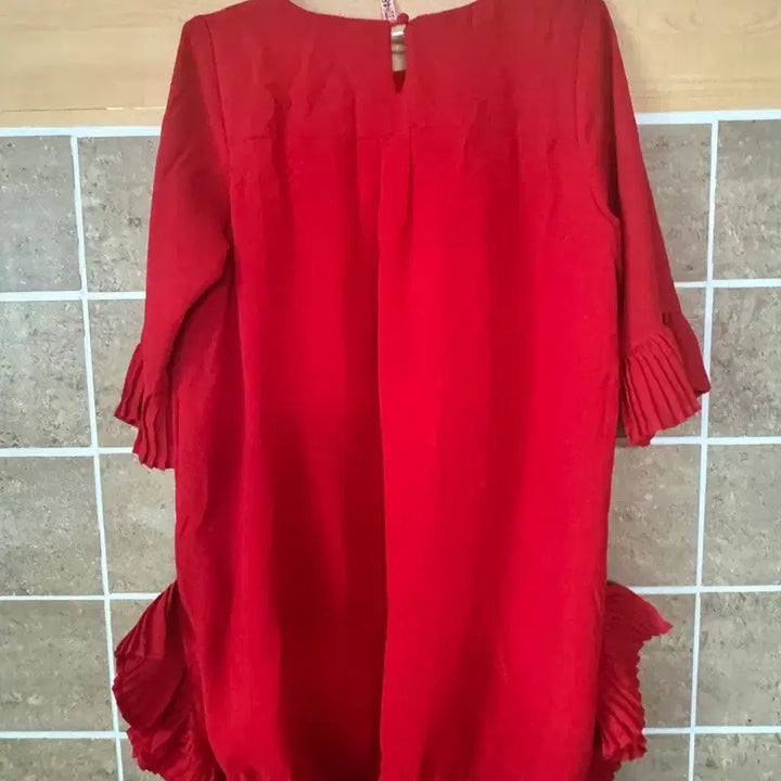 [BUNJANG] Red Frill Dress/Blouse / C 빨간색 프릴 원피스겸 블라우스