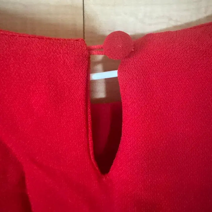[BUNJANG] Red Frill Dress/Blouse / C 빨간색 프릴 원피스겸 블라우스