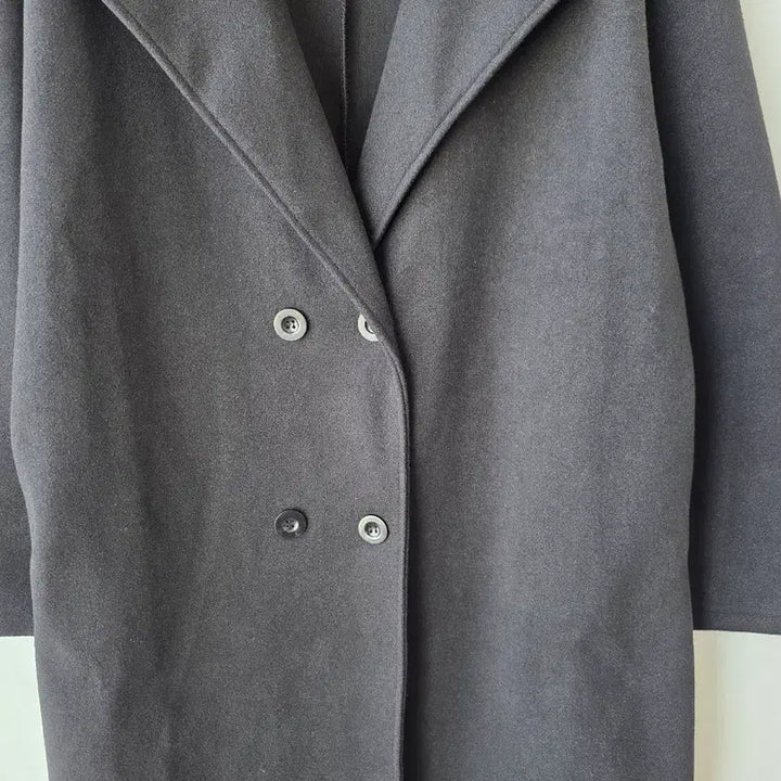 [BUNJANG] Black Wool Coat / 44-마른66)블랙 간절기 모직코트/새제품
