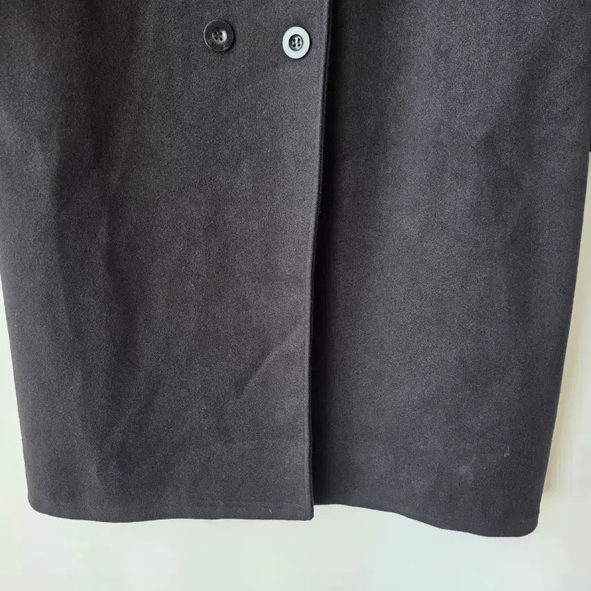 [BUNJANG] Black Wool Coat / 44-마른66)블랙 간절기 모직코트/새제품