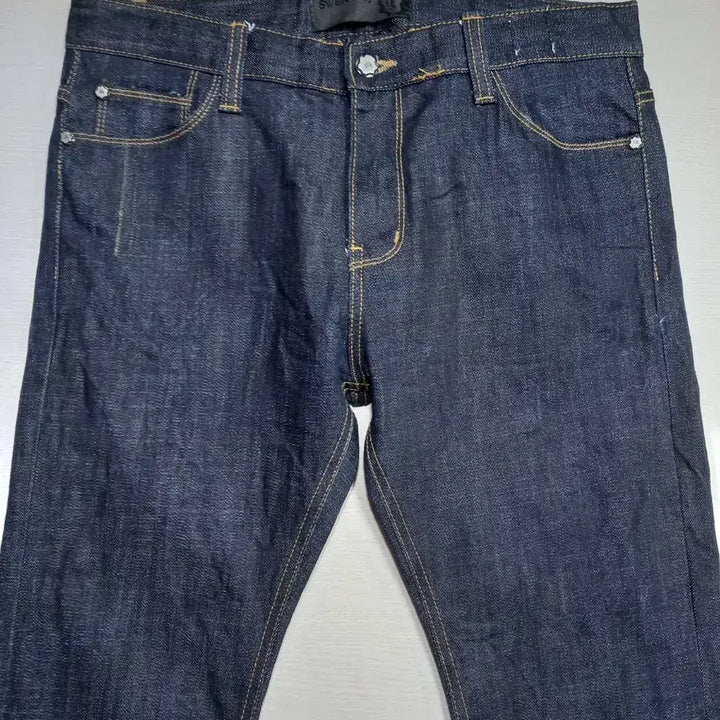 [SOLD OUT] 32 새상품 Swallow Kor 생지 스판 슬림일자 진청 32-346
