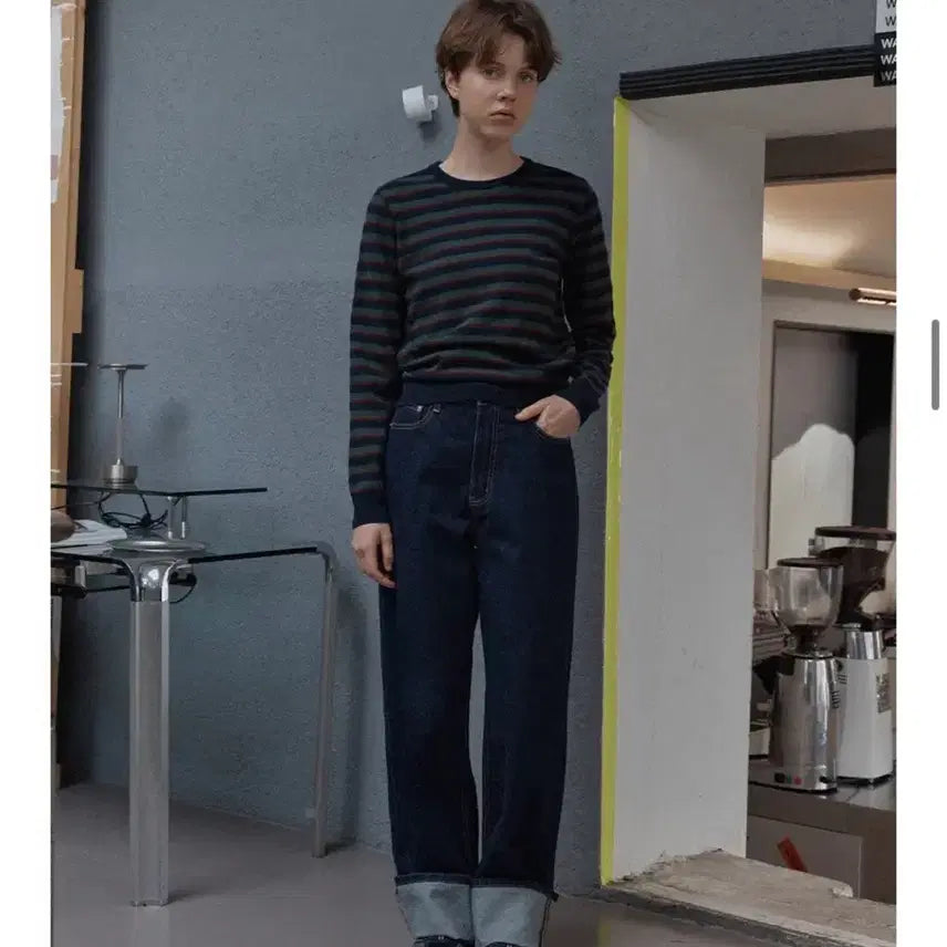 [BUNJANG] Brenda Brendon Seoul Navy Striped Knit Sweater / 브랜다브랜든서울 니트