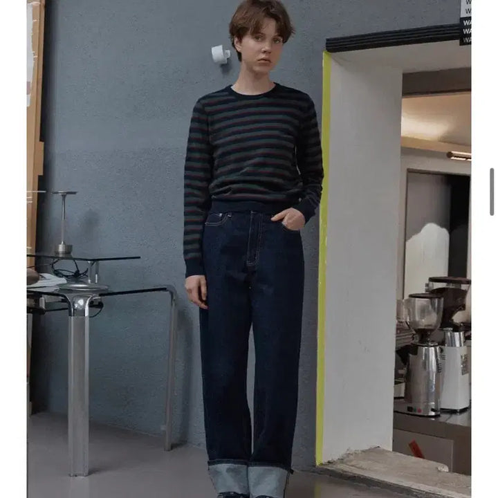 [BUNJANG] Brenda Brendon Seoul Navy Striped Knit Sweater / 브랜다브랜든서울 니트
