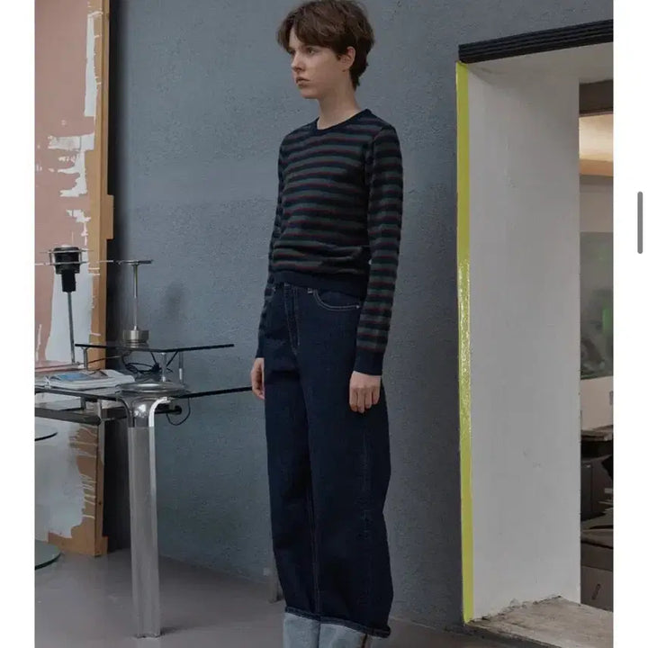 [BUNJANG] Brenda Brendon Seoul Navy Striped Knit Sweater / 브랜다브랜든서울 니트