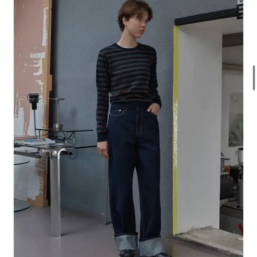 [BUNJANG] Brenda Brendon Seoul Navy Striped Knit Sweater / 브랜다브랜든서울 니트