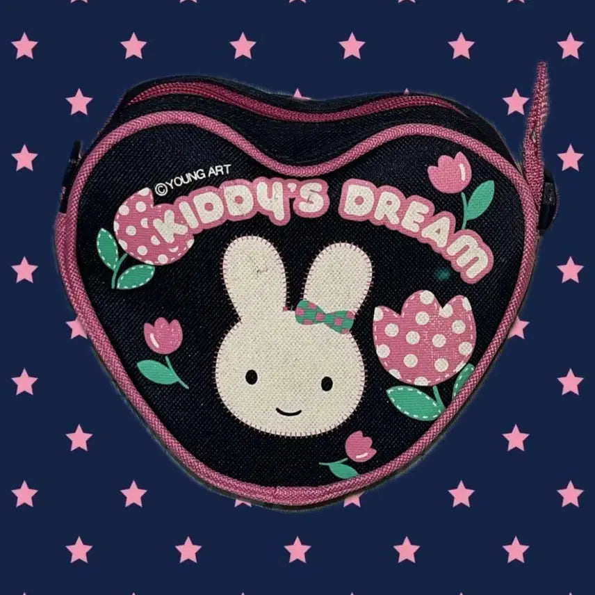 [BUNJANG] Young Art Kiddy Heart Mini Bag / 고전문구 영아트 키디 하트 핑크&amp;데님 미니 가방 크로스백 핸드백