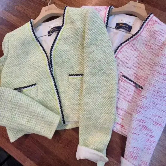 [BUNJANG] It MICHAA Tweed Jacket - Lime (Size S) / 새제품)잇미샤 트위드 자켓 S 라임