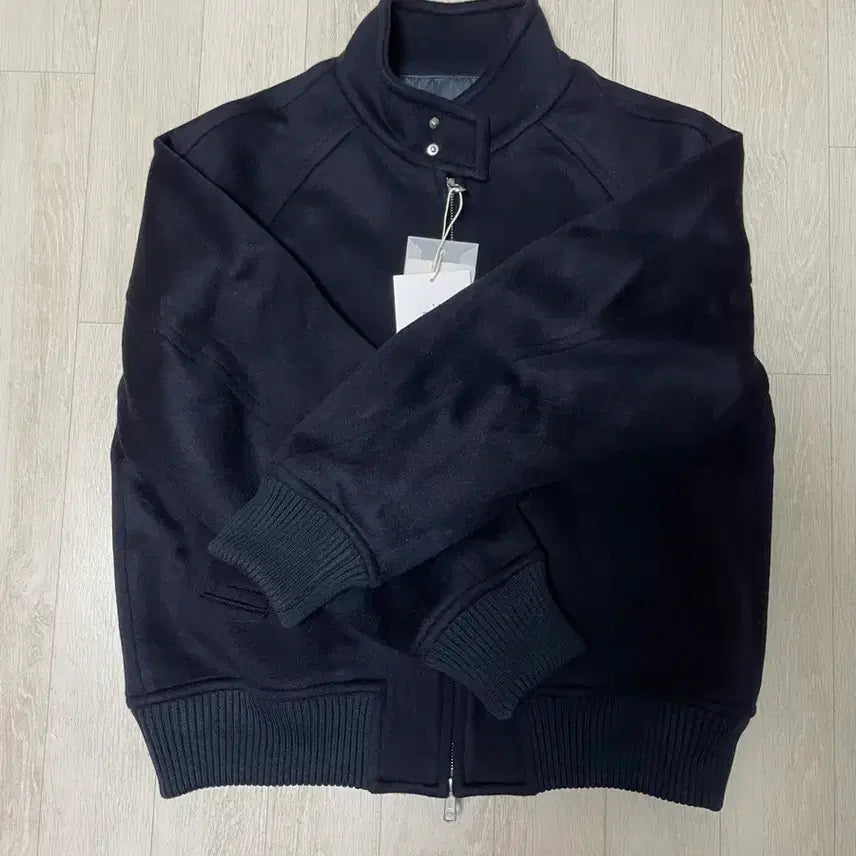 [BUNJANG] Afterpray Rigards Cashmere Harrington Jacket Navy / 애프터프레이 리가즈 캐시미어 해링턴 네이비