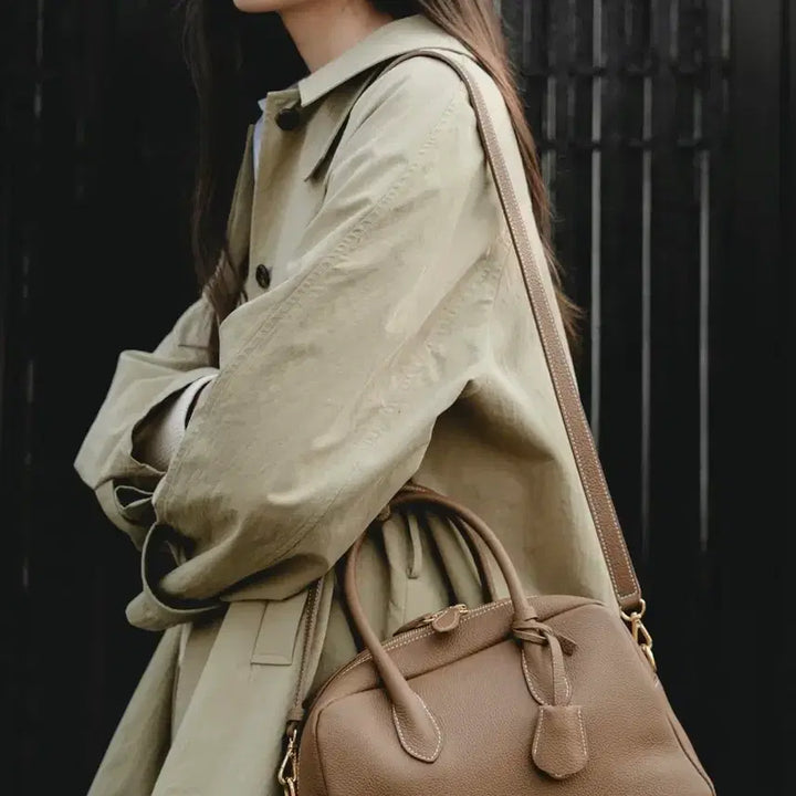 [BUNJANG] MRRV Marron Camel Boston Bag / 유메르 메르레브 MRRV 보스턴백(마롱카멜) 새제품