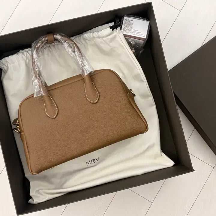 [BUNJANG] MRRV Marron Camel Boston Bag / 유메르 메르레브 MRRV 보스턴백(마롱카멜) 새제품