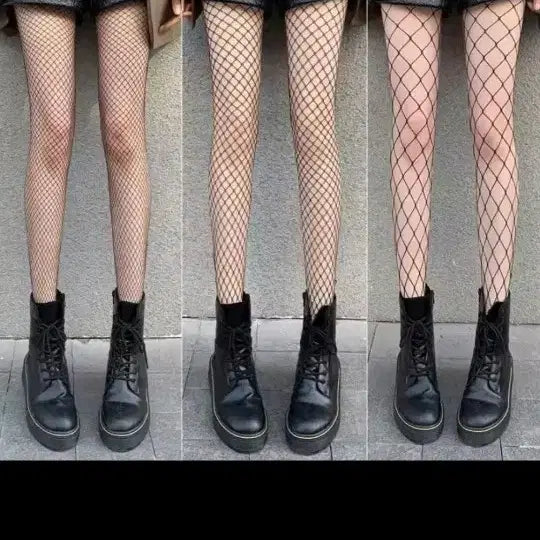 [BUNJANG] Black Mesh Stocking Set / 블랙 망사 스타킹 패션 코디3종 세트