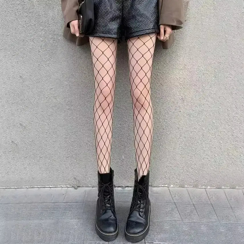 [BUNJANG] Black Mesh Stocking Set / 블랙 망사 스타킹 패션 코디3종 세트