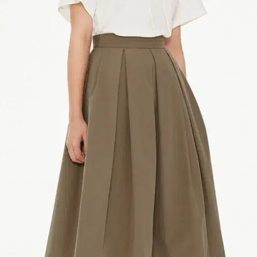 [BUNJANG] G-Cut Pleated Skirt / 지컷 백 밴딩 플리츠 스커트