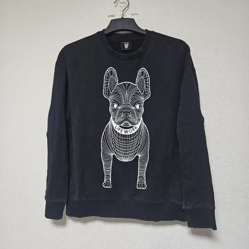 [BUNJANG] LifeWork Bulldog M-size Oversized Fit Sweatshirt / 라이프워크 95호 맨투맨 오버핏