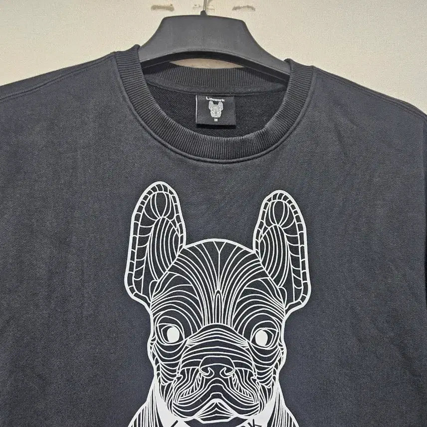 [BUNJANG] LifeWork Bulldog M-size Oversized Fit Sweatshirt / 라이프워크 95호 맨투맨 오버핏