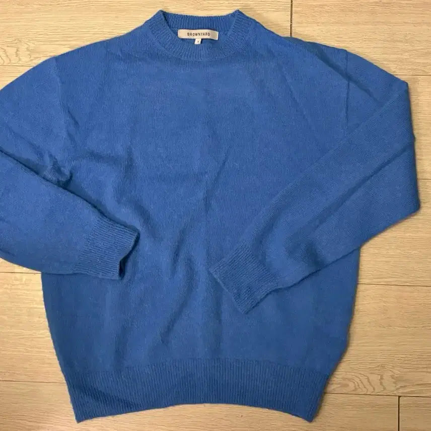 [BUNJANG] Brown Yard Alpaca Knit Sweater / 브라운야드 알파카 니트 블루 3사이즈