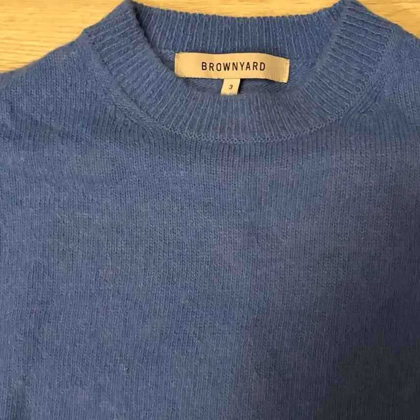 [BUNJANG] Brown Yard Alpaca Knit Sweater / 브라운야드 알파카 니트 블루 3사이즈