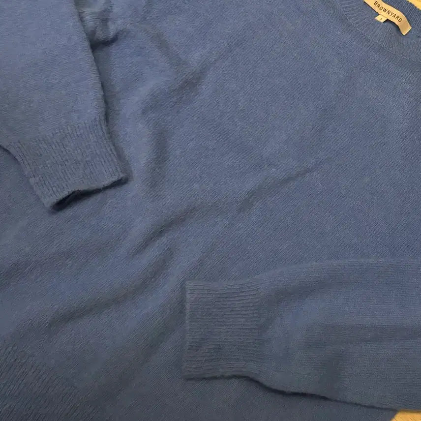 [BUNJANG] Brown Yard Alpaca Knit Sweater / 브라운야드 알파카 니트 블루 3사이즈