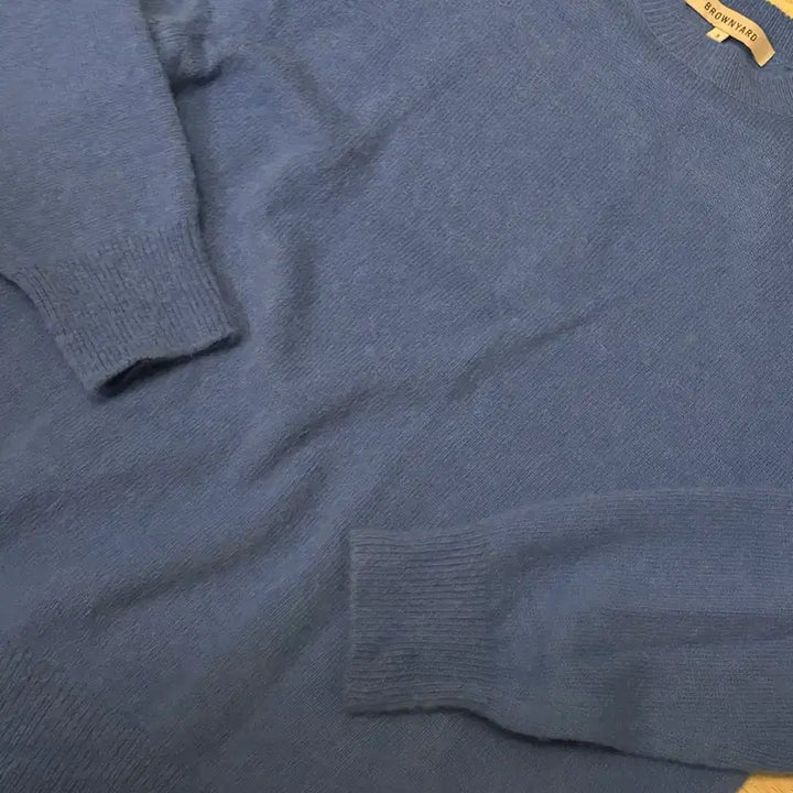 [BUNJANG] Brown Yard Alpaca Knit Sweater / 브라운야드 알파카 니트 블루 3사이즈