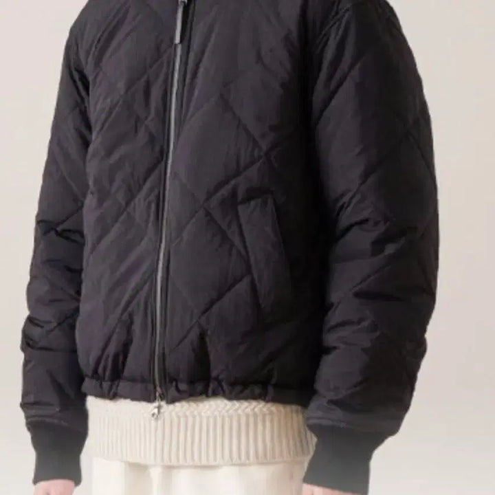 [BUNJANG] Steven Alan Diamond Quilted Black Bomber Jacket / 스티븐알란 다이아 퀼팅 블랙 봄버 자켓