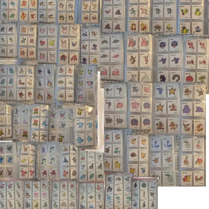 [BUNJANG] Pokemon Bread Tteok-kkibbu Stickers - Various Characters / 300장)포켓몬빵 띠부띠부씰 양도판매 피카츄파이리이브이리자몽꼬부기 할로윈