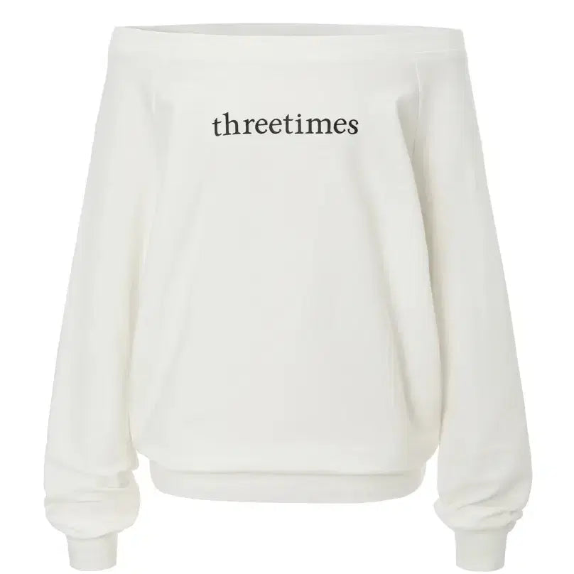 [BUNJANG] 3 Times Basic Logo Off-Top M / 쓰리타임즈 베이직 로고 오프탑 m