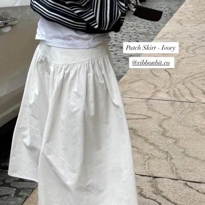 [BUNJANG] Ribonbit Patch Skirt / 리본빛 - patch skirt