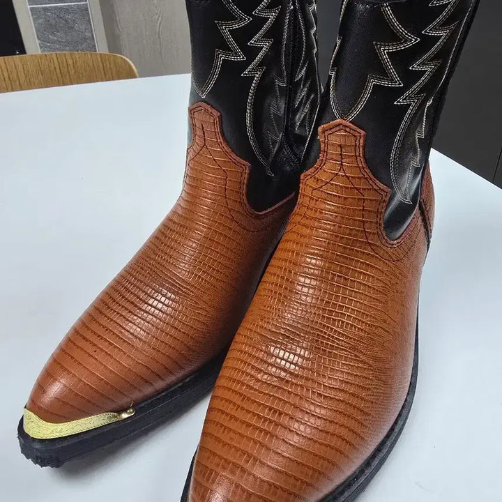 [BUNJANG] American Orange Suede Leather Boots / 미국 오렌지색 소가죽 부츠