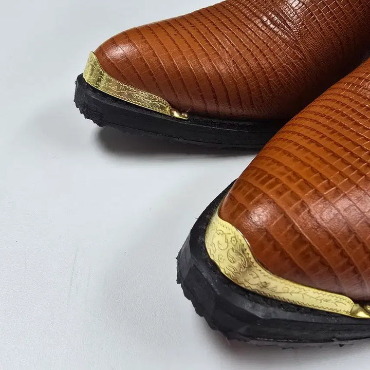 [BUNJANG] American Orange Suede Leather Boots / 미국 오렌지색 소가죽 부츠