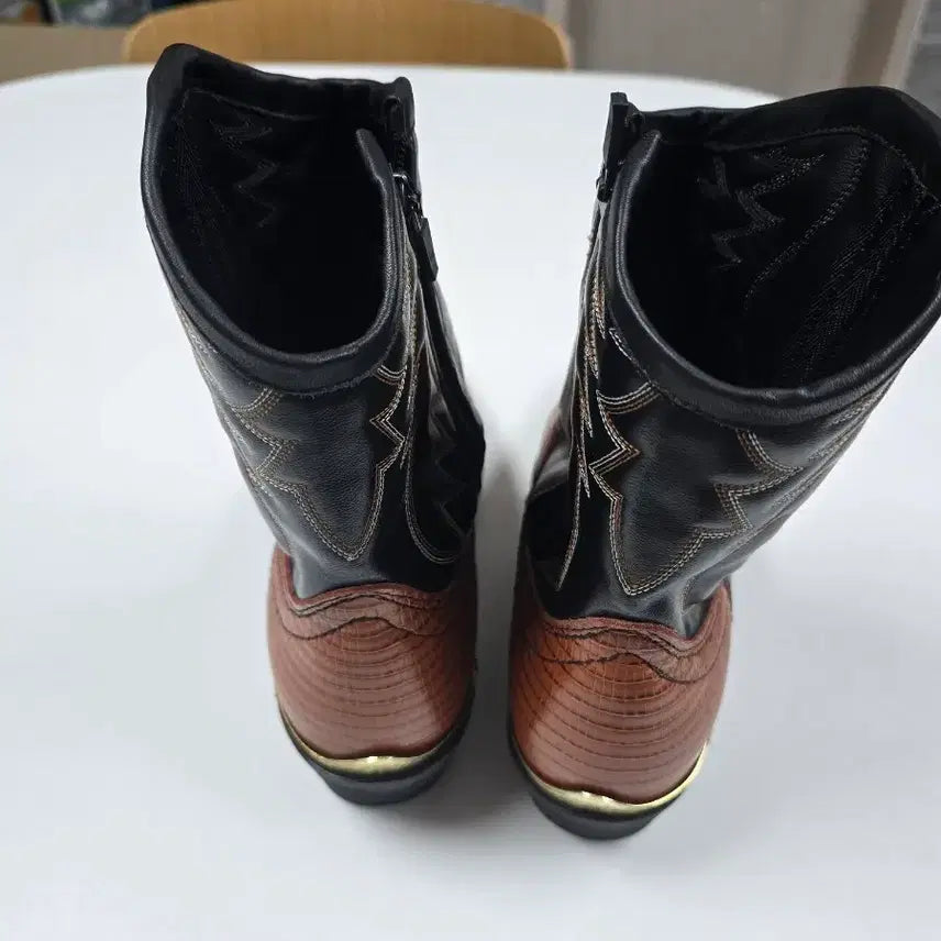 [BUNJANG] American Orange Suede Leather Boots / 미국 오렌지색 소가죽 부츠