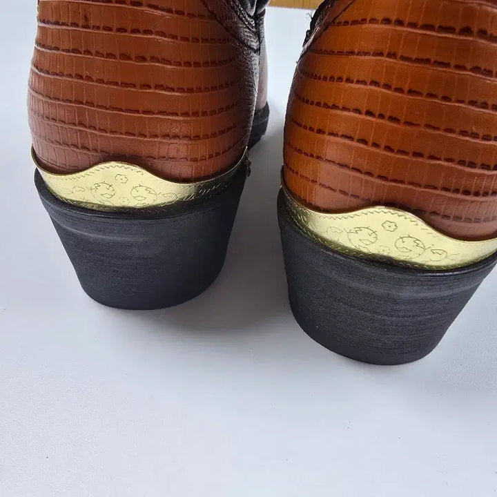 [BUNJANG] American Orange Suede Leather Boots / 미국 오렌지색 소가죽 부츠