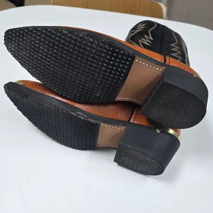 [BUNJANG] American Orange Suede Leather Boots / 미국 오렌지색 소가죽 부츠