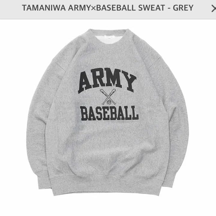 [BUNJANG] Infield Design TAMANIWA ARMY BASEBALL Crewneck L / 인필더디자인 TAMANIWA ARMY BASEBALL 크루넥 L