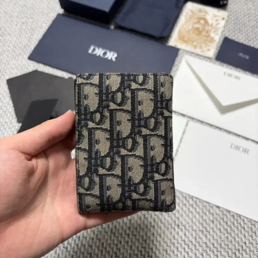 [SOLD OUT] [ S급 / 풀구성품 ] 디올 24SS 오블리크 자카드 오거나이저 베이지