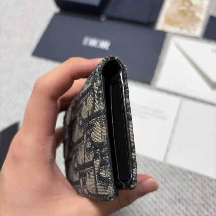 [SOLD OUT] [ S급 / 풀구성품 ] 디올 24SS 오블리크 자카드 오거나이저 베이지