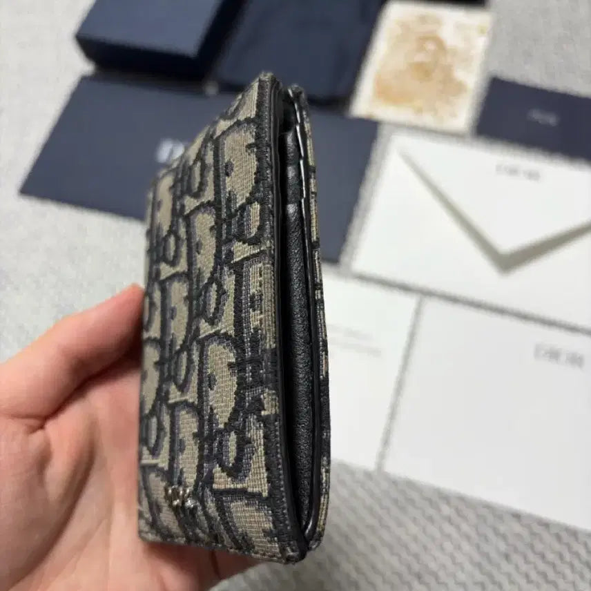 [SOLD OUT] [ S급 / 풀구성품 ] 디올 24SS 오블리크 자카드 오거나이저 베이지