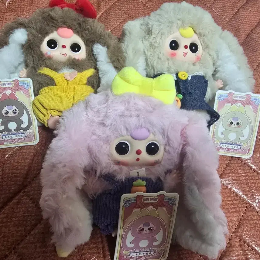 [BUNJANG] Baby Three Macaron Rabbit Bundle Set / 베이비쓰리 인형 마카롱토끼 3개 일괄 판매
